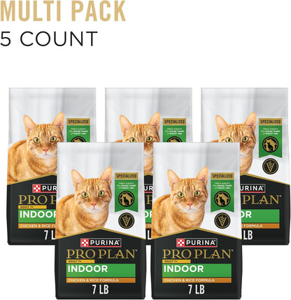 Purina Pro Plan Adult 7 Plus Indoor Chicken and Rice Formula High Protein Cat Food - 7 lb. Bag
