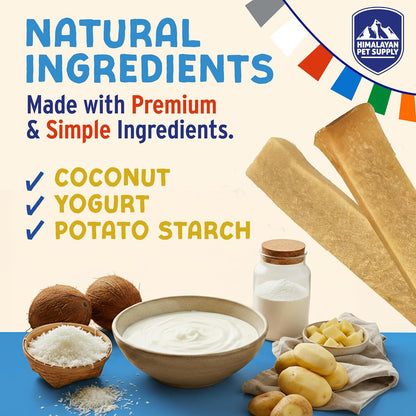 Himalayan Dog Chew Yogurt Sticks, Peanut Butter, Dog Treats With Prebiotics, Probiotics & Protein, Digestive Support, Lactose & Gluten Free, Natural Dog Treat for All Breeds, Made in America, 5 Count