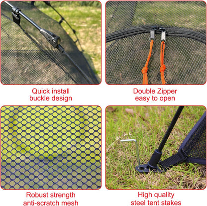 Outdoor Cat Tent for Outside Cat Enclosures Outdoor Pop Up Pet Playpen Playhouse (Play Tents for Small Animals) - Outside Habitat