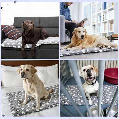 Dog Bed for Car Back Seat Backseat Pet Bed Mat Waterproof Non-Slip Dog Car Seat Covers Soft Cozy Star Pattern Protector 51x 24 Inches for Backseat Extenders Trucks Suvs All Season Travel