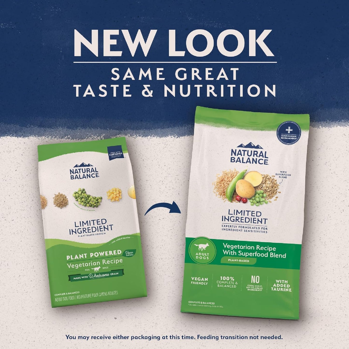 Natural Balance Limited Ingredient Adult Dry Dog Food with Vegan Plant Based Protein and Healthy Grains, Vegetarian Recipe, 24 Pound (Pack of 1)