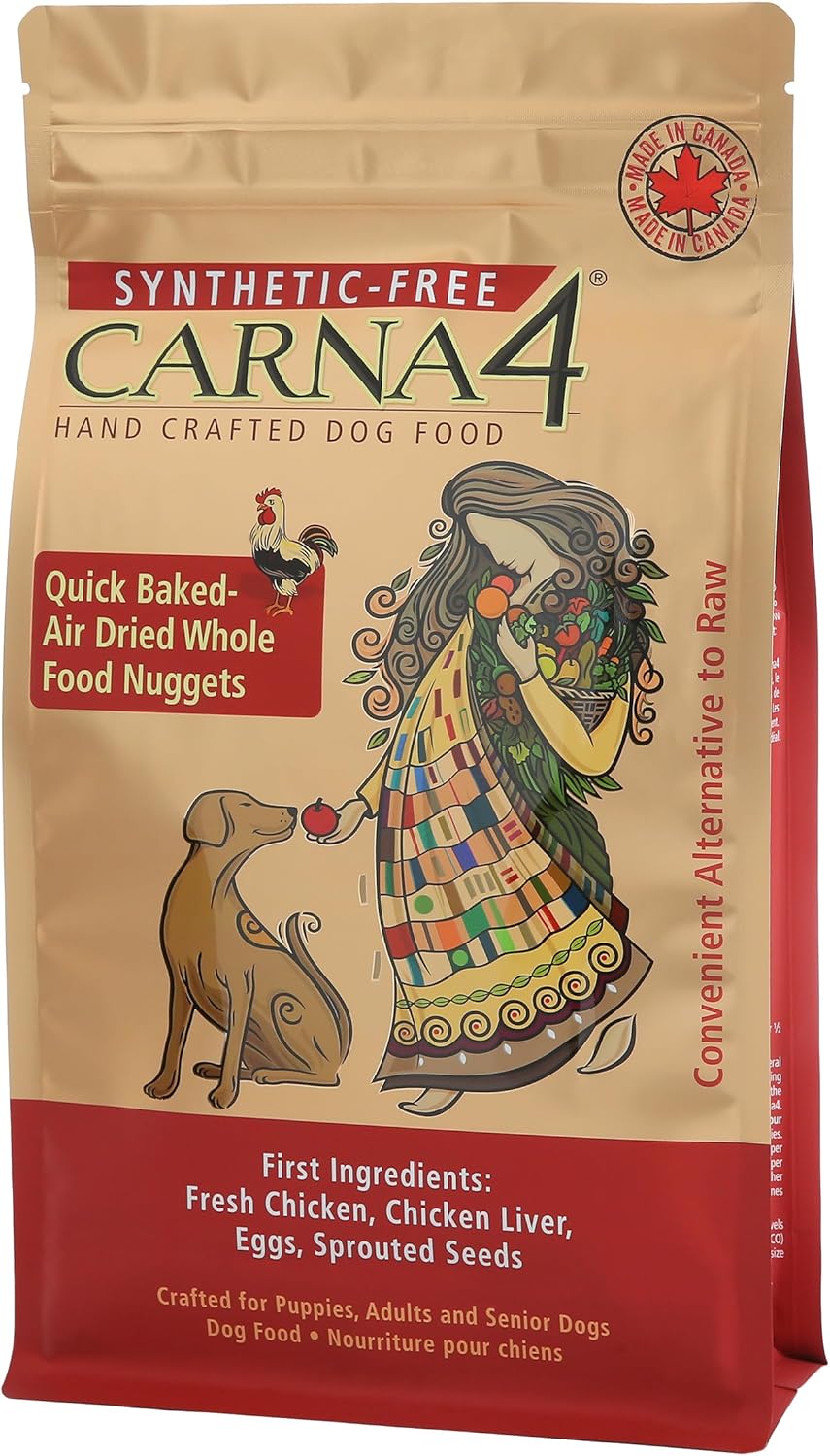 CARNA4 All Life Stages Chicken Formula Dry Dog Food (3 Pound, Chicken)