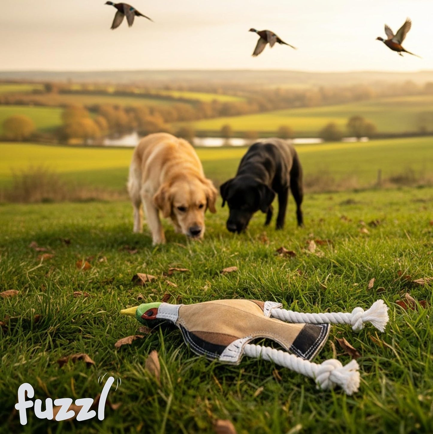 Eco Leather Pip Pheasant Toy Natural and Tough Dog Toys - Long Lasting Chew Toys for Aggressive Chewers - Strong Dog Toy for Dogs and Puppy