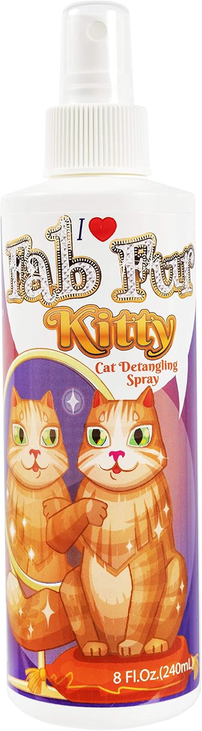 Pet MasterMind Fab Fur Kitty Cat Detangler Spray for Matted Hair | Premium, Natural, Unscented 8oz
