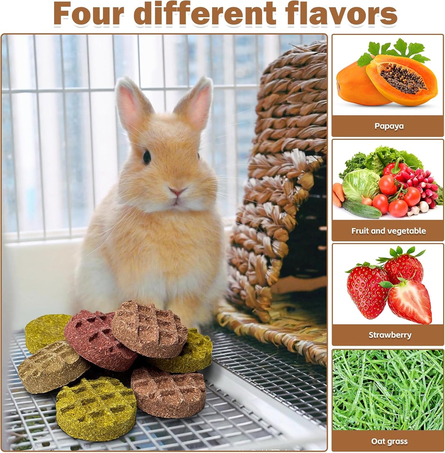 PINVNBY 10PCS Bunny Chew Toys Small Animal Molar Snacks for Teeth Rabbit Treats for Hamster, Chinchilla, Guinea Pig, Squirrels, Gerbils and Small Animals