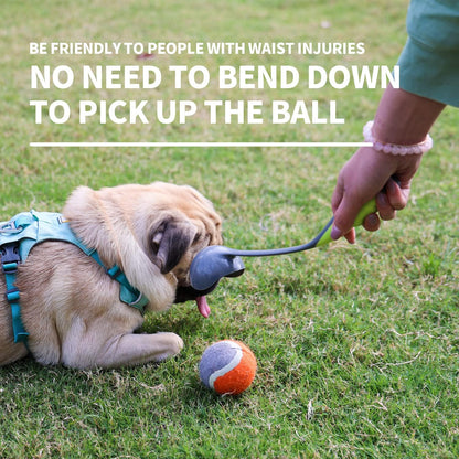 PAWISE Dog Ball Launcher for Small & Medium Dogs, 12.2" Dogs Fetch Toy with 2.3" Tennis Balll, Portable Dog Tennis Ball Thrower for Indoor & Outdoor Play, Lightweight, Durable & Hands-Free Pick-Up