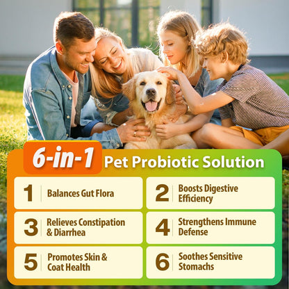 PENPEN Probiotics for Dogs, Dogs Probiotics for Digestive Health, Multi-Probiotic and Enzyme Blend Promote Gut Health & Immune Support, Eases Sensitive Stomachs - Beef Flavor, 180 Soft Chews