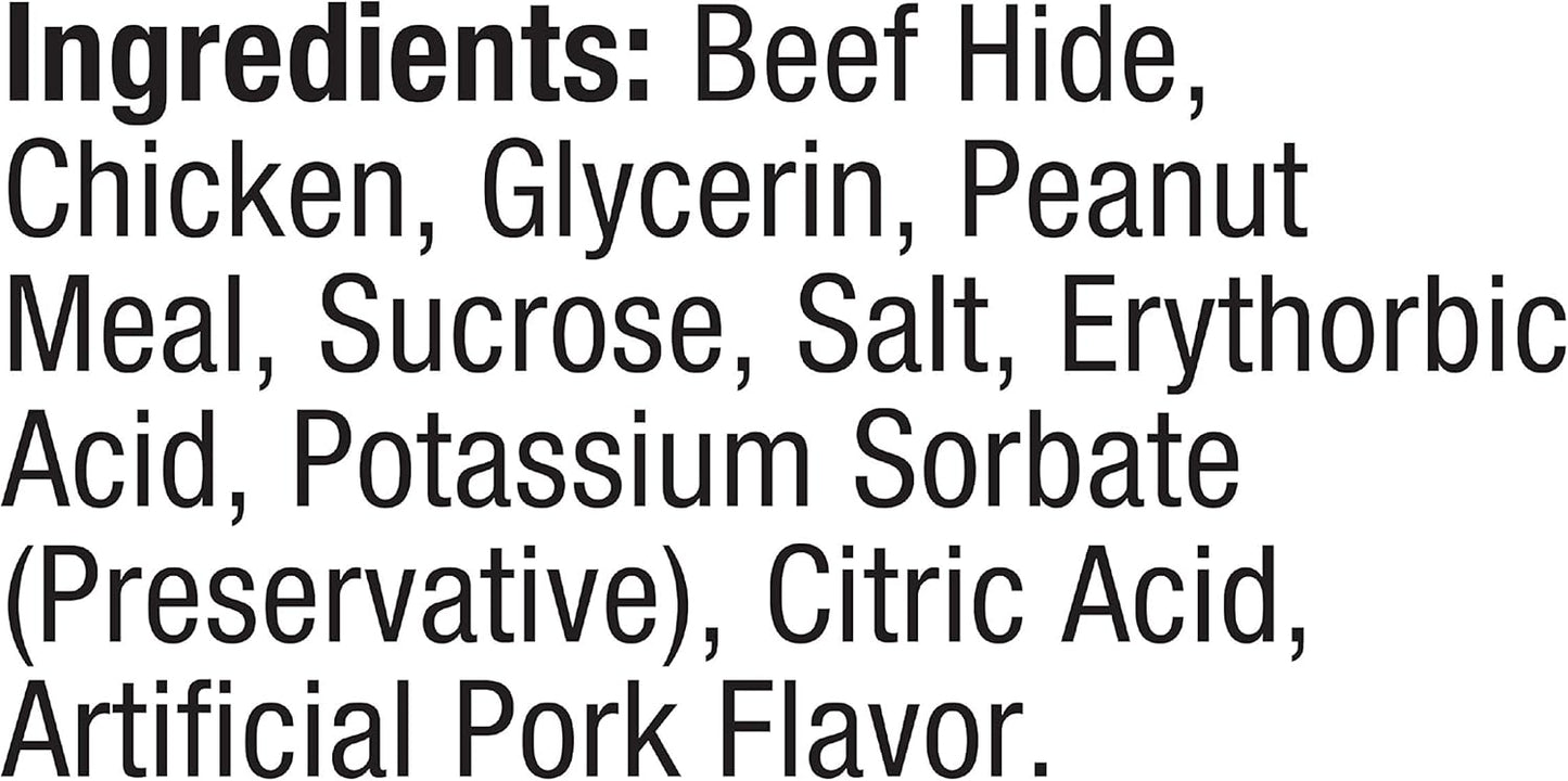 Good'n'Fun Triple Flavor Chips for All Dogs, Treat your Dog to a Premium Chicken and Beef Hide Chew, 4 oz