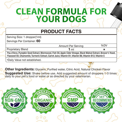 Dog Flеa and Tiсk Prevention for Dogs and Cats, Fleas Ticks Treatment for Dogs, Oral Support Supplement Pest Defense for All Breeds and Ages, Chicken Flavor, 2 Ounce