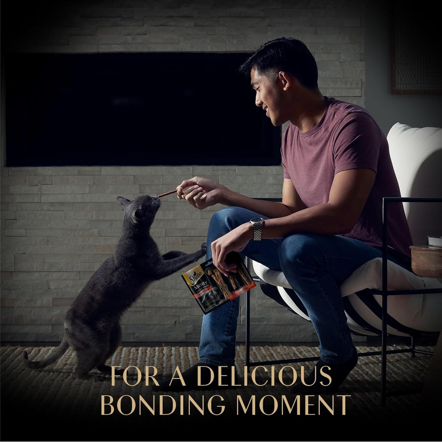 Sheba Meaty Tender Sticks Soft Cat Treats Chicken, Tuna, and Salmon Flavor, 0.14 oz., 40 Sticks