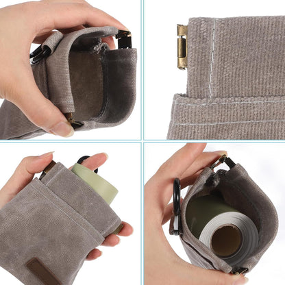 Dog Treat Pouch, Hand Free Dog Training Treat Pouch with Carabiner Portable Auto Closing Pet Walking Bag for Travel or Outdoor Use Pocket Sized Training Holder Pets Feed Snack Reward Pocket (Grey)