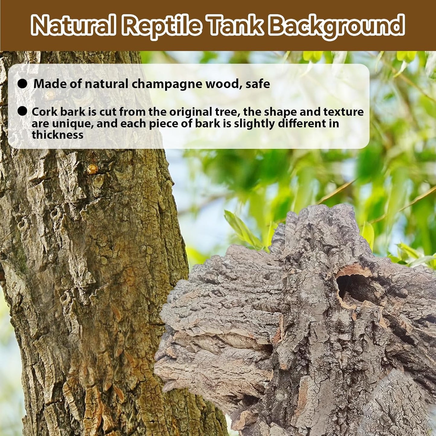 Reptiles Cork Bark Bits Substrate,1 LB Terrarium Bark Bedding Bulk for Geckos Snake Isopods Bearded Dragon Spiders Lizard Tarantula Hermit Crabs