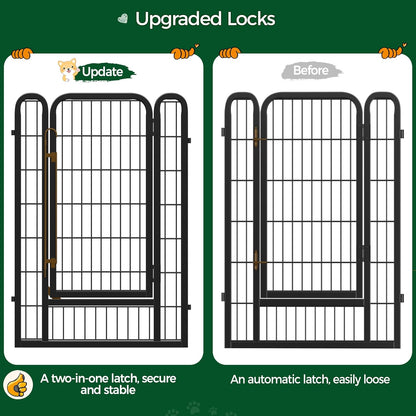 Yaheetech Dog Playpen, 40 inch 8 Panels Dog Pen for Indoor Heavy Duty Puppy Exercise Pen Metal Pet Fence for RV Camping/Yard/Garden