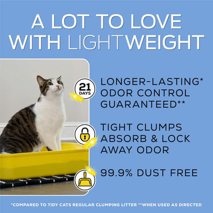 Purina Tidy Cats Lightweight, Low Dust, Clumping Cat Litter Odor Control 24/7 Performance Multi Cat Litter - 12 lb. Box