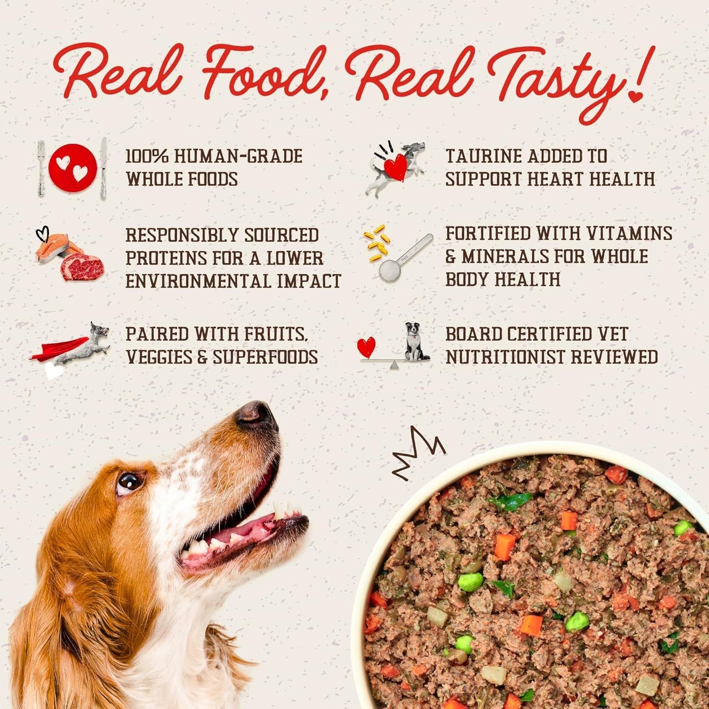 Stella & Chewy's FreshMade Frozen Fresh Grain-Free Beefy-Licious Dog Food, 16-oz Pouch (Pack of 4)