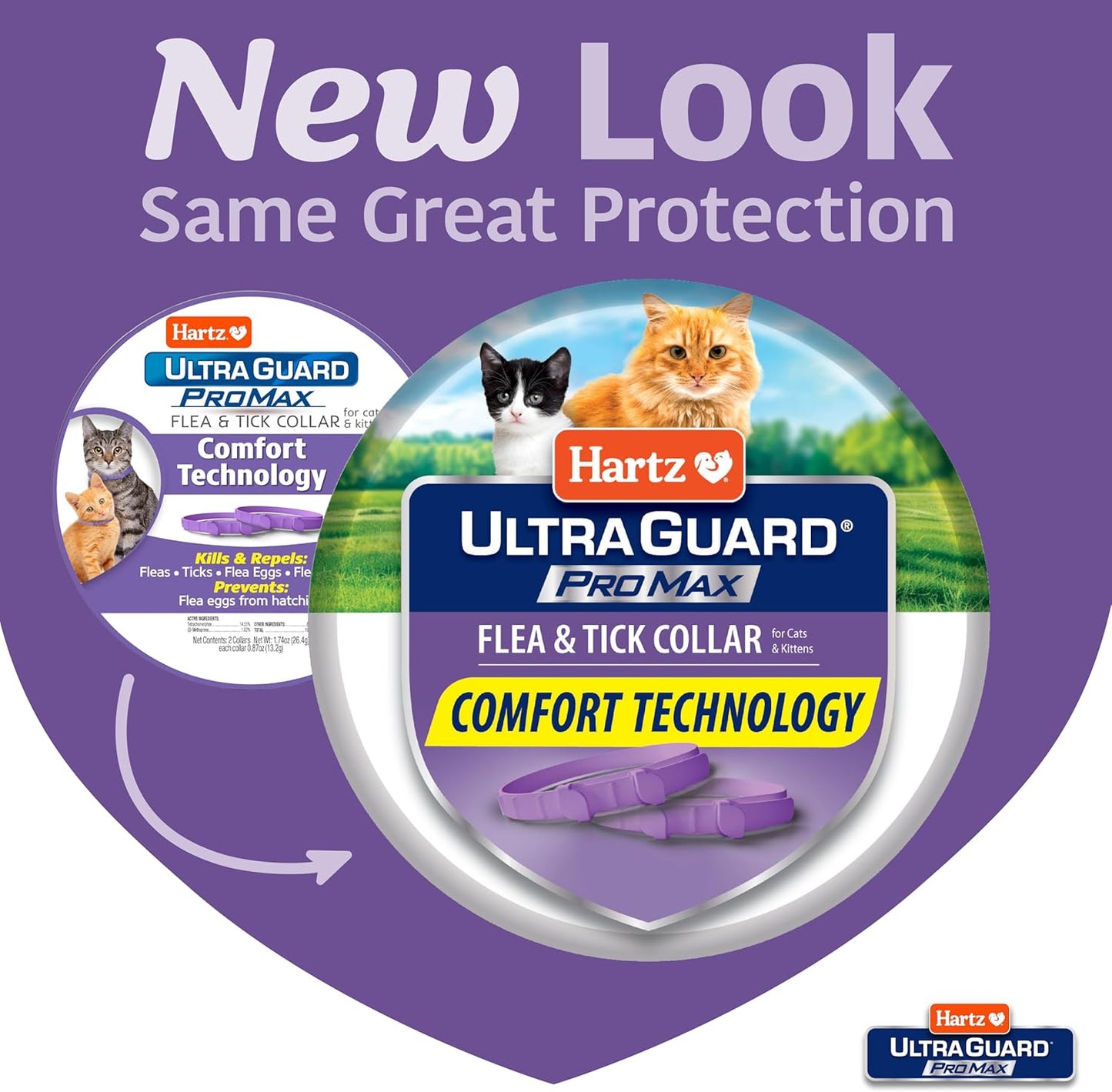 Hartz UltraGuard ProMax Flea & Tick Collar for Cats I 14 Months Protection I Soft & Comfortable | Flea & Tick Prevention I 2 Pack