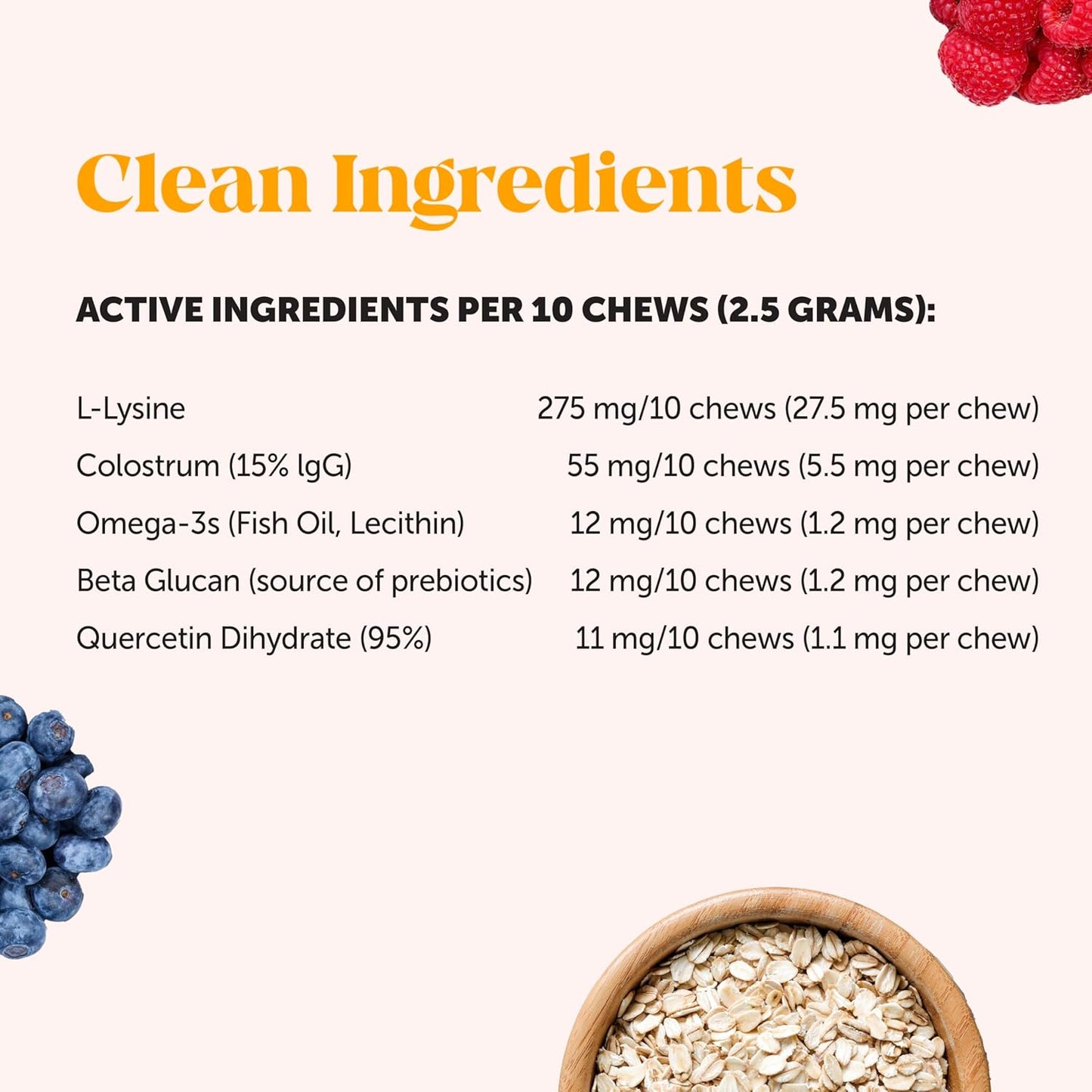 Cat Immune Support Lysine – Allergy Relief & Immune Health Supplement for Cats with L-Lysine, Colostrum, Quercetin & Omega-3 – Soothes Sneezing, Runny Nose & Itchy Skin Chicken, (30-Day Supply)