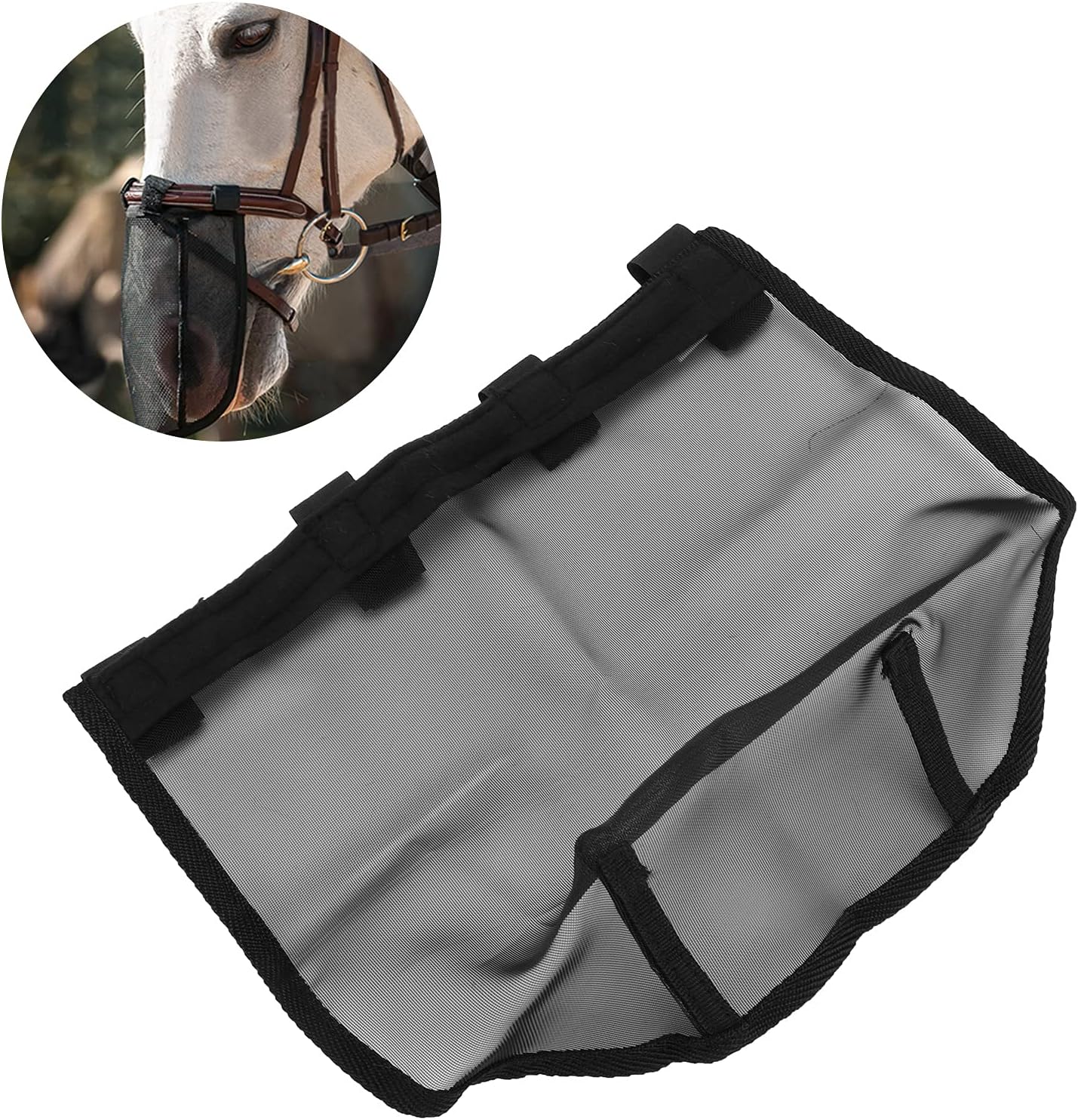 Horse Nose Cover, Breathable Teslin Fly Mask for Horses Face and Nose Protect, Comfortable Elastic Nose Net for Riding, Training and Competitions