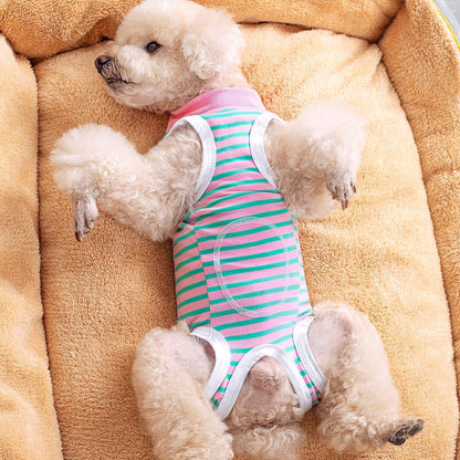 2 Packs Pet Dog Recovery Suit, Puppy After Surgery Onesie for Female Male Dogs, Dogs Cats, Dog Abdominal Wounds Bandages Cone E-Collar Alternative (L,Grey)