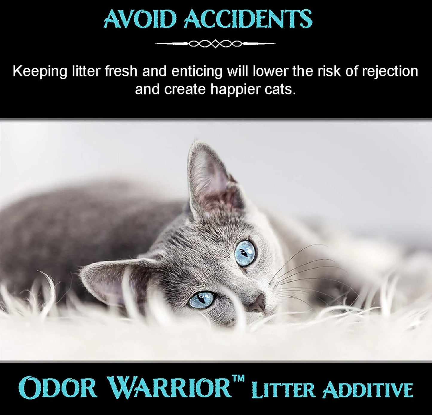 Sapphire Labs Odor Warrior Cat Litter Deodorizer | Cat Litter Odor Control with Ultra Absorbing Activated Charcoal | Extend The Life of Your Kitty Litter with a Truly Fragrance Free Litter Solution