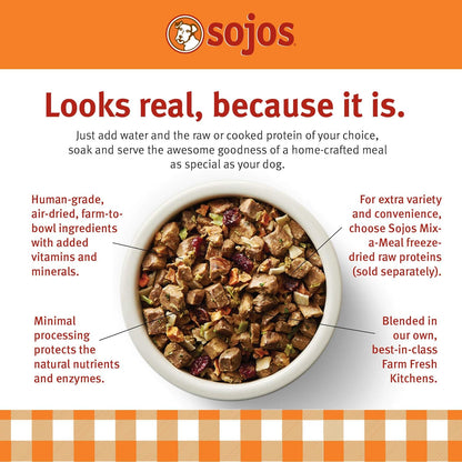 Sojos Mix-A-Meal Grain-Free Pre-Mix Dehydrated Dog Food, 8 lb