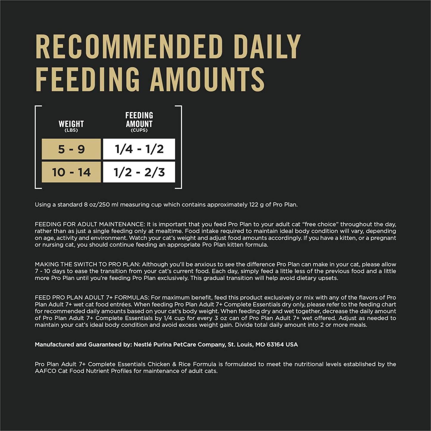 Purina Pro Plan Senior Cat Food Dry 7+ Complete Essentials Chicken and Rice Formula 14 Pound (Pack of 1)