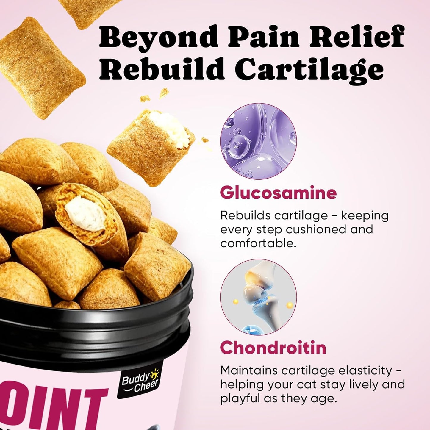 Cat Hairball Remedy with Natural Oils & Fiber for Digestive Support & Cat Joint Supplement with Glucosamine for Mobility & Flexibility Support – 450 Chews