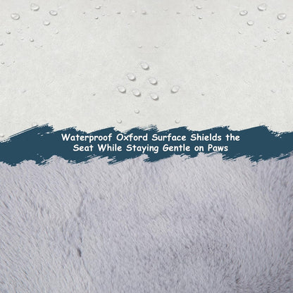 Ownpets Dog Car Seat for Small/Medium Dogs - Waterproof& Scratch-Resistant Dog Bed Car Seat, with Clip-On Safety Leash and Memory Foam Elevated Cushion,Up to 30lbs