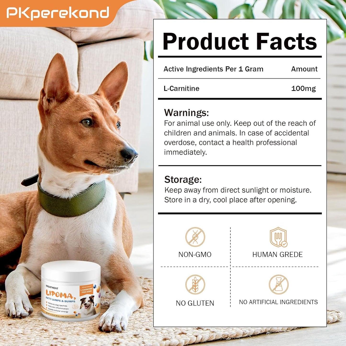 Dog Lipoma Treatment, L-Carnitine Supplement for Dogs, Helps Shrink Fatty Lumps and Bumps Naturally, Boosts Buddy Energy and Vitality, Guard Dogs Overall Wellness to Reduce Lipomas