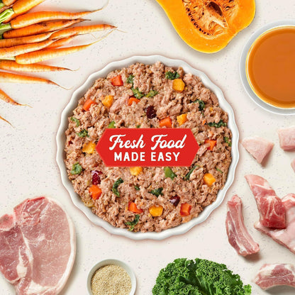 Stella & Chewy's FreshMade Frozen Fresh High Protein Pork & Quinoa Dog Food, 16-oz Pouch (Pack of 4)