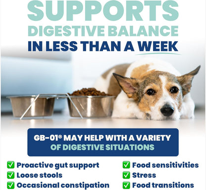Jope Synbiotic GB-01® - Prebiotics and Probiotics for Dogs & Cats - Clinically Proven Formula - Vet Formulated for Gut Health, Stool Quality, Diarrhea, Immunity, Skin & Coat - 30 Gut Powder Capsules