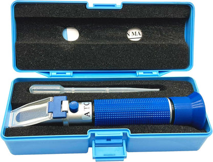 Salinity Refractometer for Aquarium Seawater Fishkeeping Dual Scale Saltwater Refractometer 0-100PPT & 1.000-1.070 Salinity Tester Hydrometer with Automatic Temperature Compensation