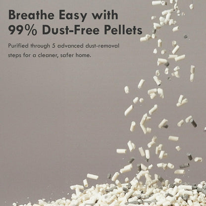 Cozy Home Cat Kit – Boba Scented Tofu Pellet Litter 9lb + Infinity Scoop | Dust-Free, Low Tracking, Odor Control, Easy Cleanup