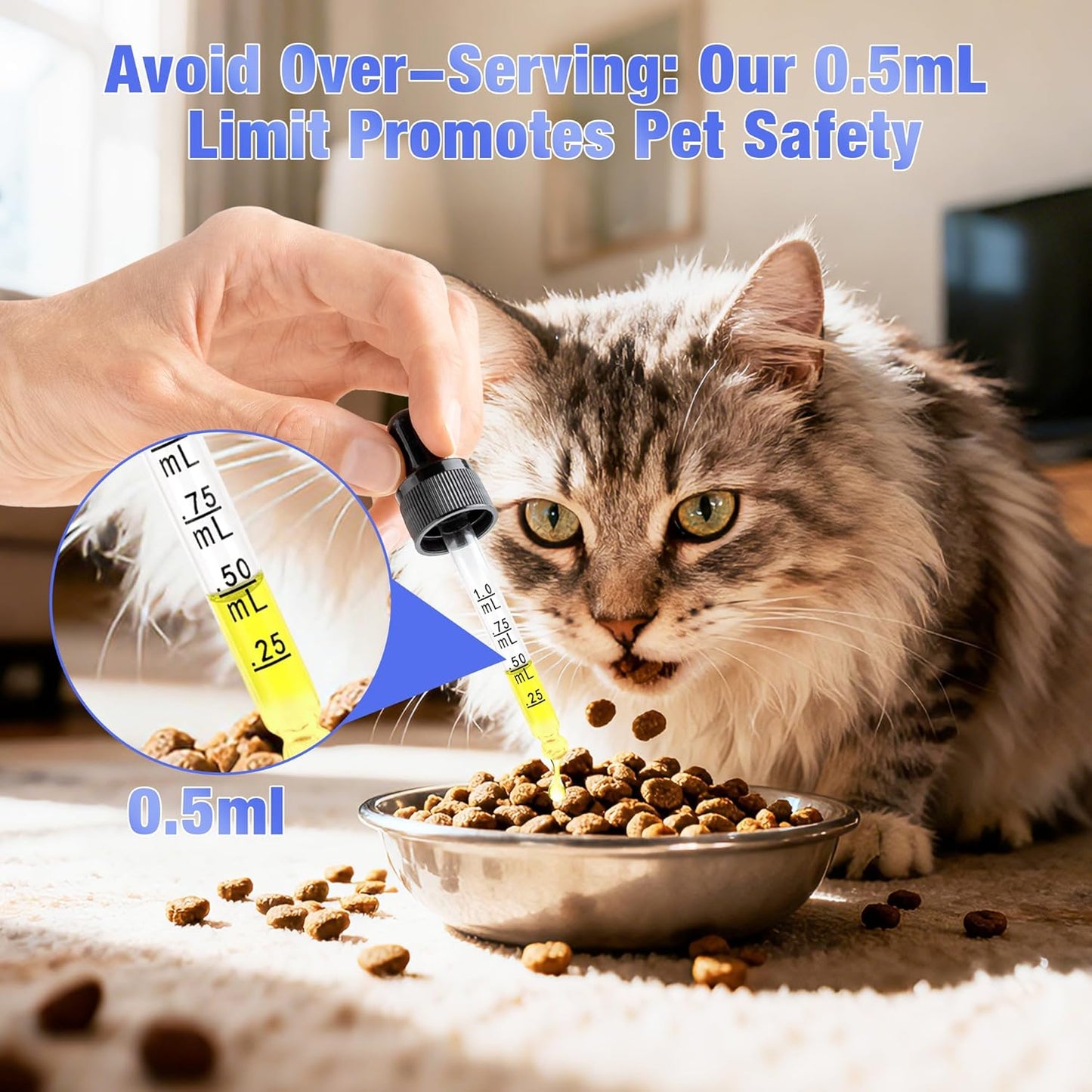 Cat Probiotics for Digestive Support - 60ml Probiotic for Cats with Digestive Enzymes & Prebiotics Supports Gut Health, Immune System