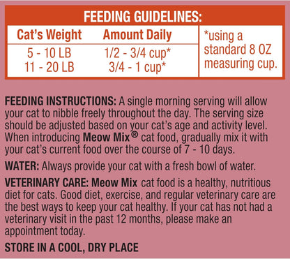 Meow Mix Gravy Bursts Dry Cat Food, Chicken, 3 LB Bag