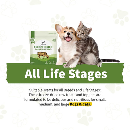 McLovin's Pet Freeze Dried Raw Beef Liver Dog Treats and Toppers, 14 oz. - Single Ingredient, Grain-Free, Gluten-Free, High-Protein Treat – Healthy Dog Training Treats