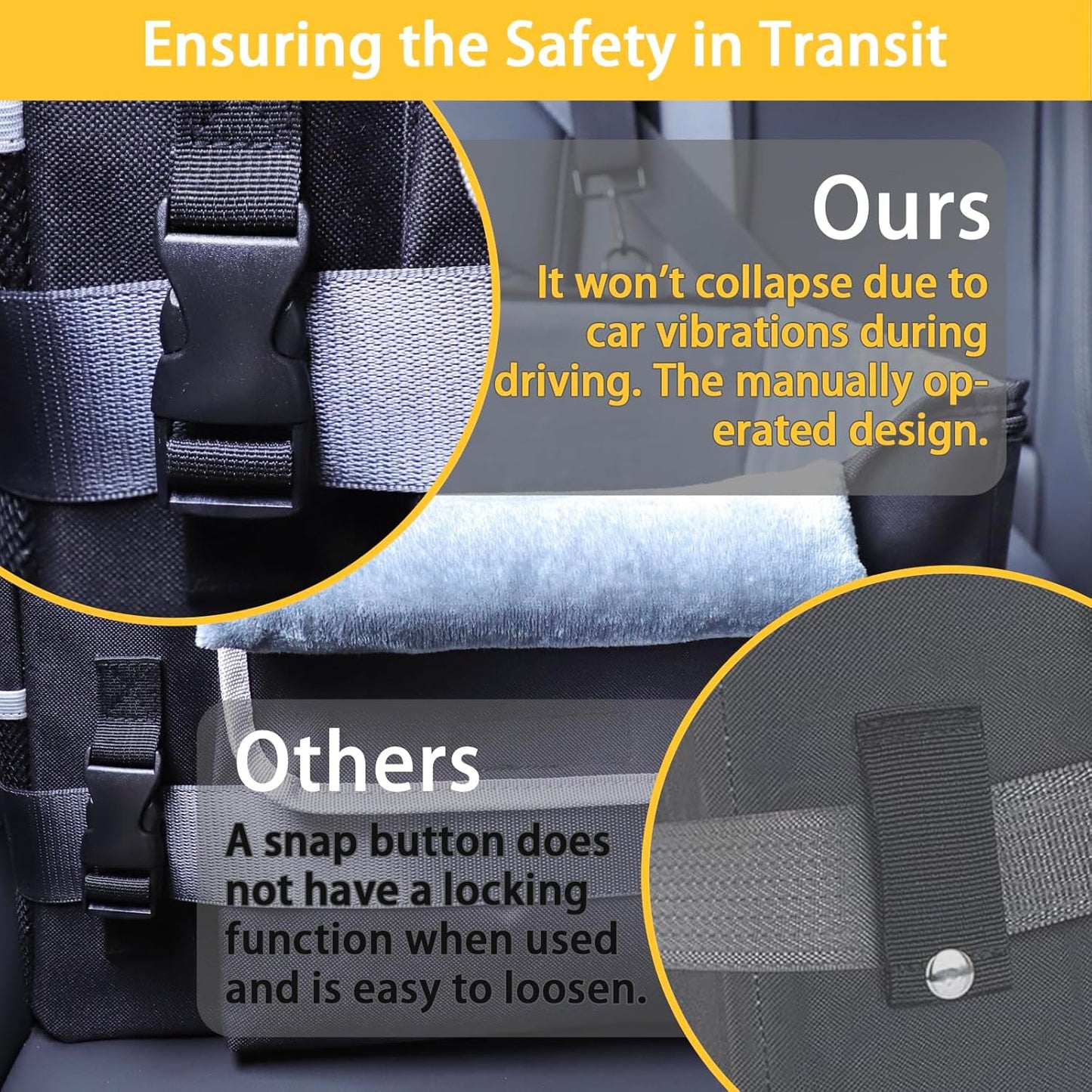 Foldable Dog Car Seat for Small Dogs,Potable Puppy Booster Seat with Harness &Safety Belt, Travel Pet Bed can Removable & Washable Suitable for Dogs 25-30 lbs(Black)