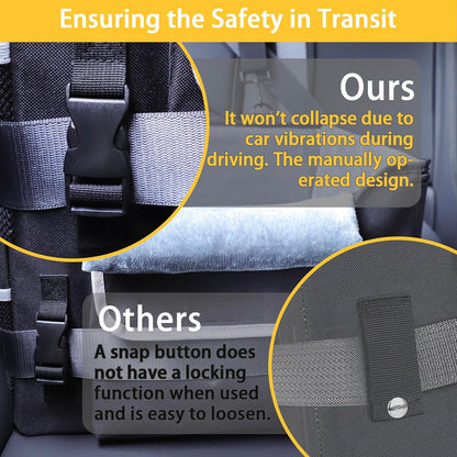 Foldable Dog Car Seat for Small Dogs,Potable Puppy Booster Seat with Harness &Safety Belt, Travel Pet Bed can Removable & Washable Suitable for Dogs 25-30 lbs(Black)