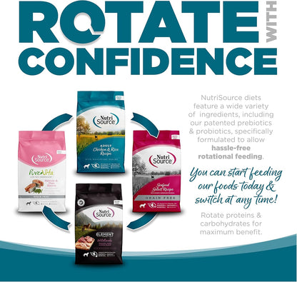 NutriSource Adult Dog Food, Made with Chicken and Rice, with Wholesome Grains, 1.5LB, Dry Dog Food