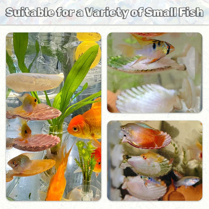 3PCS Betta Hammock Shells, Natural Small Fish Tank Decorations, Betta Fish Tank Accessories, Aquarium Decorations, Aquarium Hideout Habitat for Sleeping Resting Hiding Playing (Yellow)