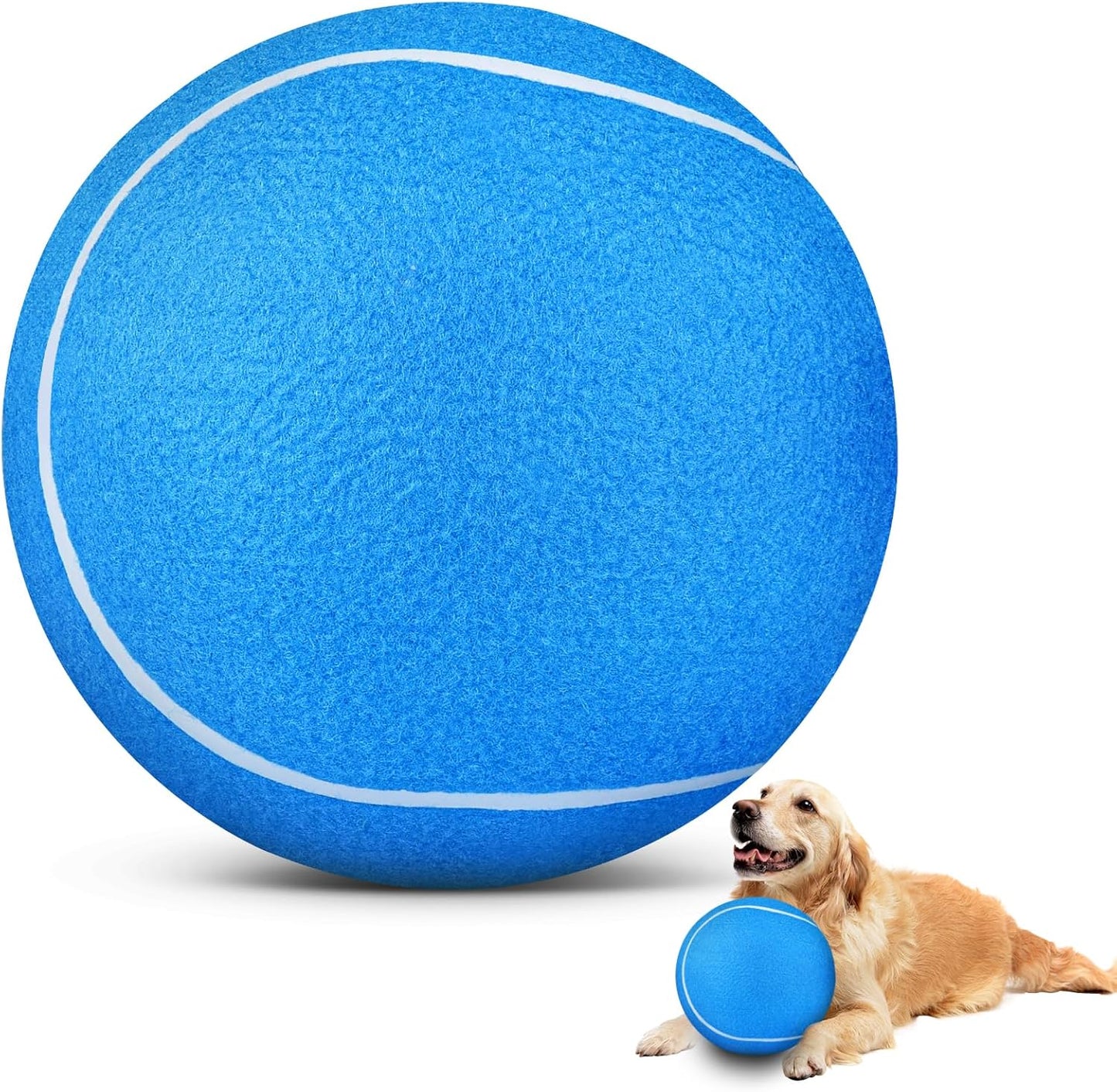 HETOO Dog Tennis Balls: 9.5 inch Giant Large Dog Toys- Herding Dog Toys Balls- Outdoor Big Dog Tennis Ball for Medium Large Dogs- Pet Toys Golden Retriever Birthday Christams Gifts- Blue