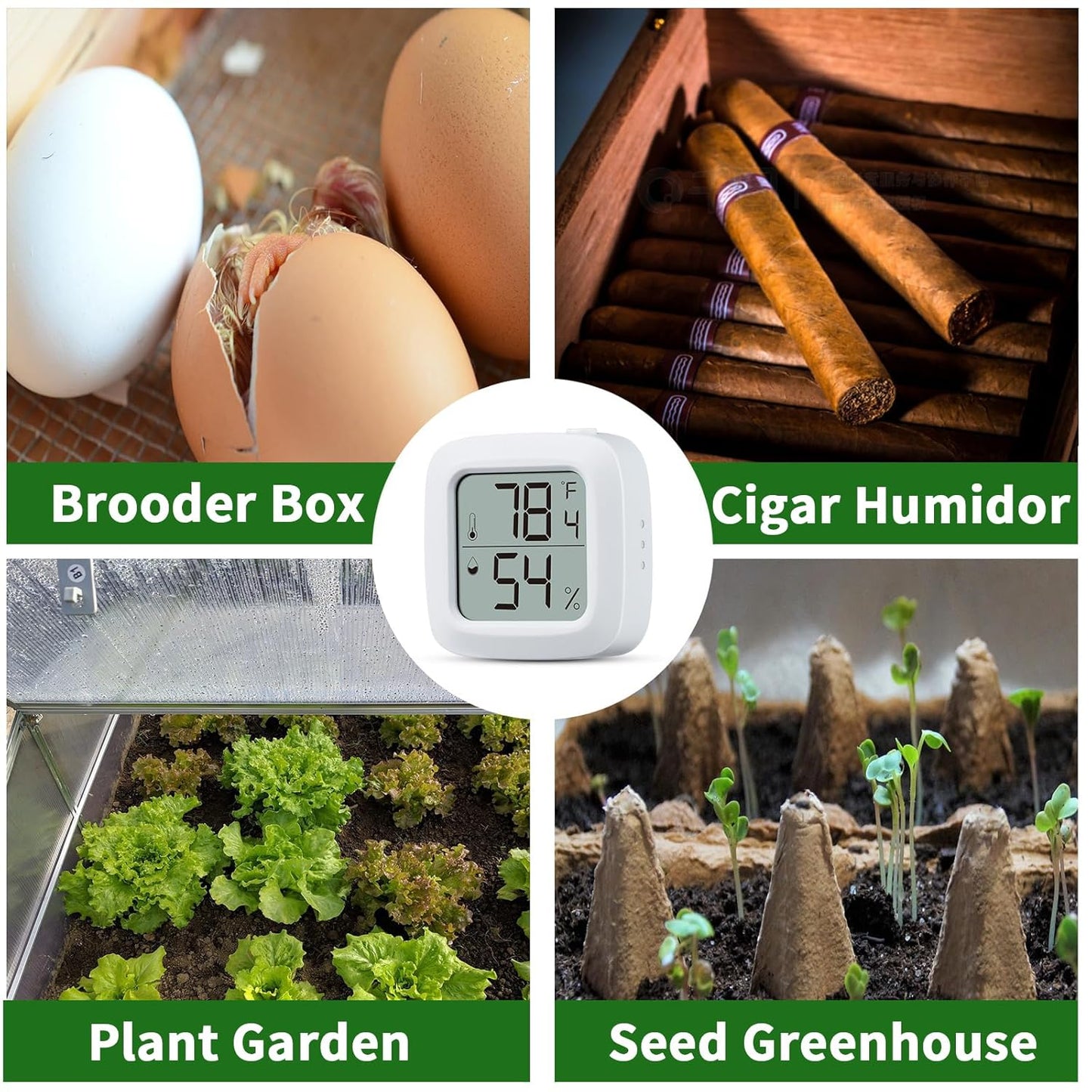 Reptile Thermometer and Hygrometer – Fast Accurate LCD Digital Temp & Humidity Meter for Bearded Dragon Tank Accessories, Lizard, Snake, Turtle, Amphibians, Small Animal Habitat