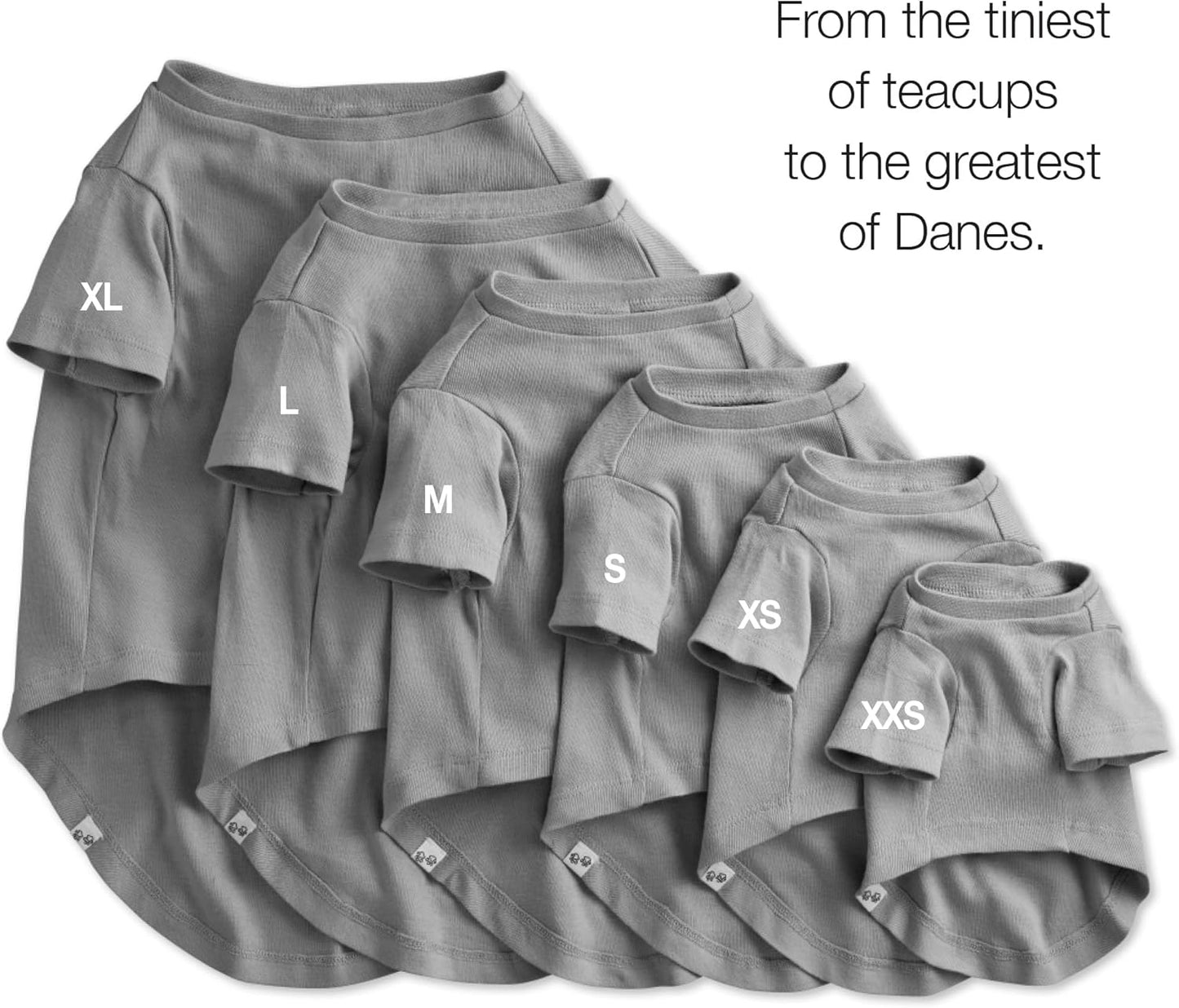 Toby 3-Pack 100% Organic Cotton Dog Short Sleeve T-Shirt Pet Tees for All Breeds, Gray Ombre, Medium (20-45 lbs)