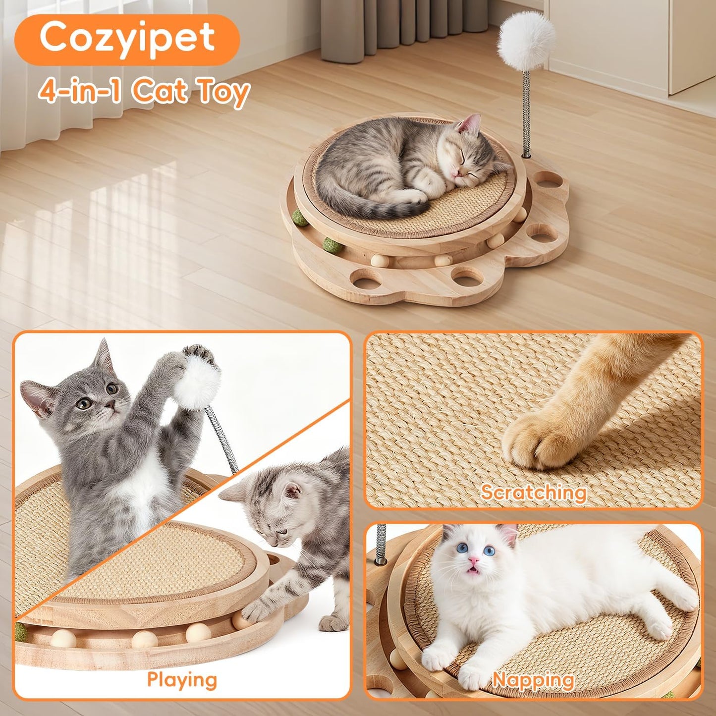 Pet Carrier with Wheels & Cat Scratcher Board Bundle Product