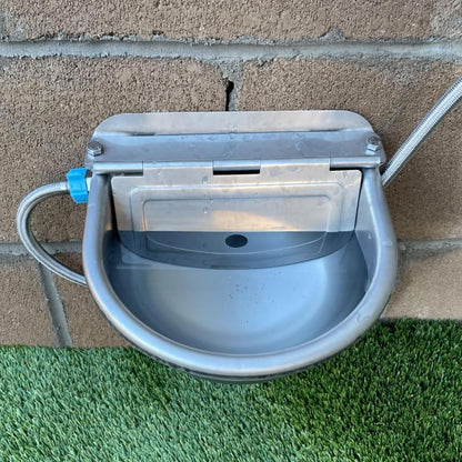 Automatic Cow Drinking Water Bowl,304 Stainless Steel Animal Waterer Bowl for Horse,Goat,Pig,Dog, with 1/2 Float Valve (Water Pipe not Included)
