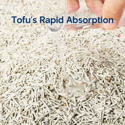 Tofu Cat Litter - Activated Carbon Clumping Litter, Unscented & Low Dust, 30 lbs