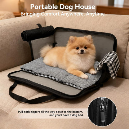 Center Console Dog Car Seat - Portable Armrest Booster Car Seats for Small Dogs, Detachable Washable Pet Carriers Puppy Essentials- Support Pet Up to 11lbs