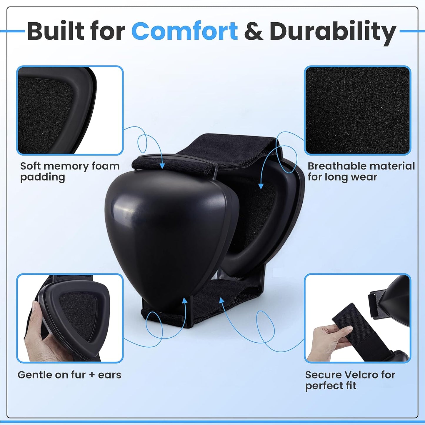 Dog Ear Muffs Noise Protection for Medium & Large Dogs – 29 dB Hearing Protection from Fireworks, Thunder & Noise