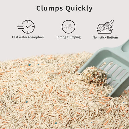 Tofu Mixed Cat Litter, Strong Clumping Kitty Litter Ultra Absorbent 2.5KG 100% Natural Tofu Litters with Bentonite, Flushable, Lightweight, Odor Control, Low Tracking, Dust-Free