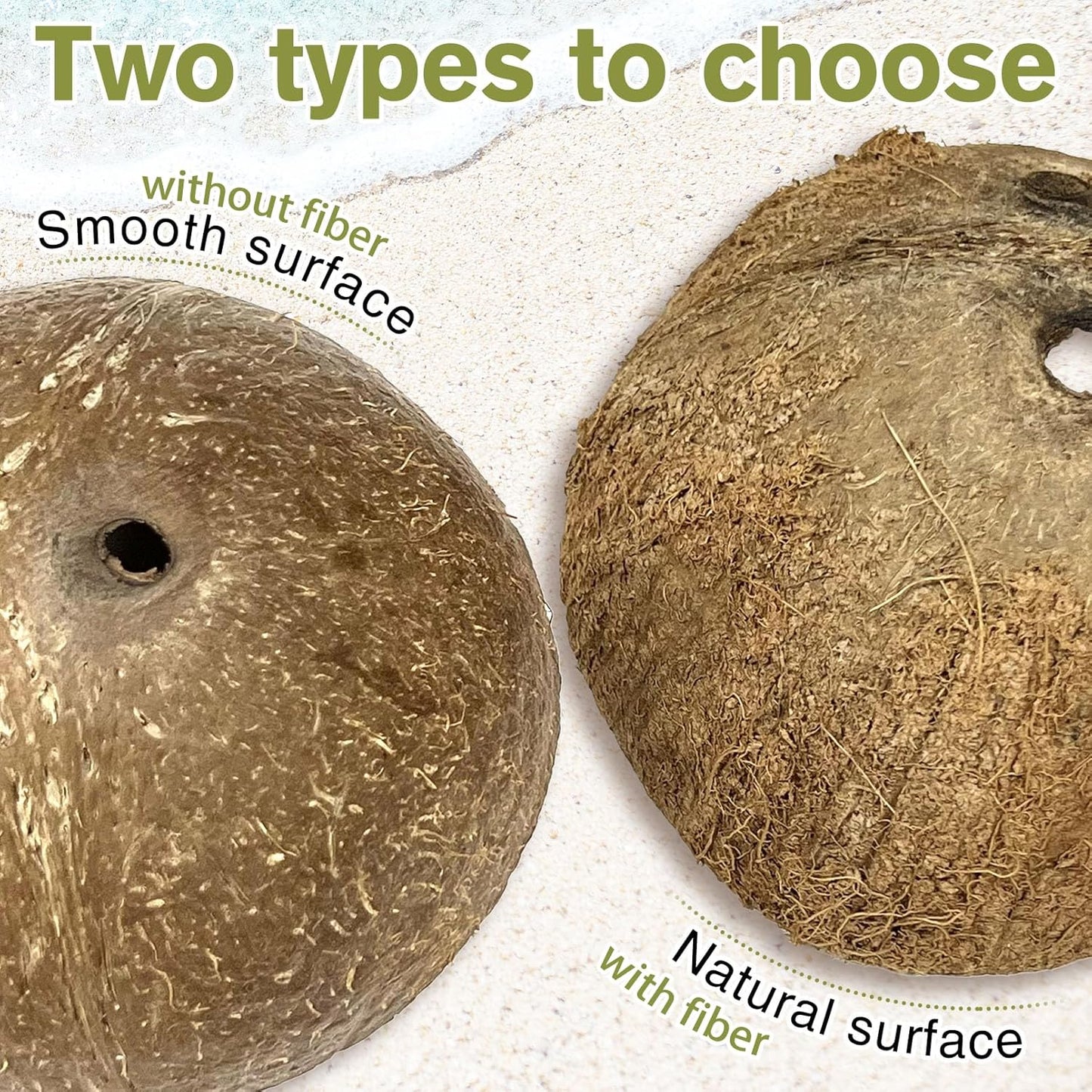 Hamiledyi Reptile Plants Bendable Jungle Climbing Vine Terrarium Branch and 7 Pcs Reptile Hideouts Natural Coconut Shells Hut for Hermit Crab Small Snake Tarantulas Lizard Chameleon Small Animal Hide